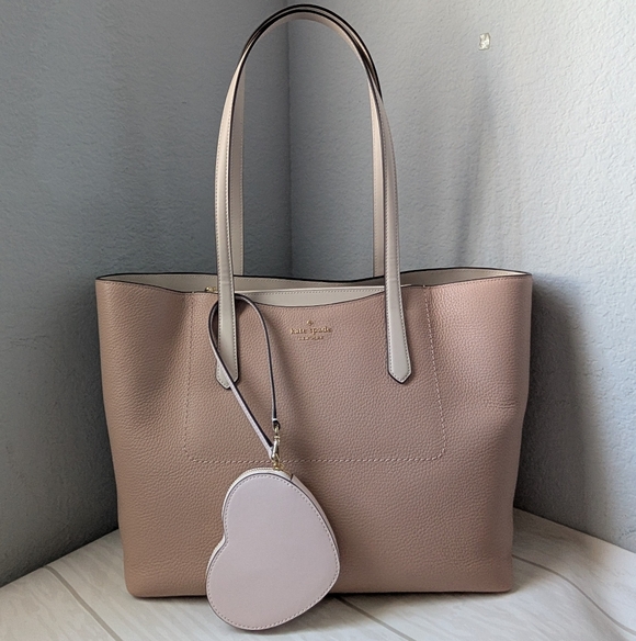 kate spade Handbags - NWT Kate Spade KN624 Cece Pebbled Leather Large Tote Set In Milk Tea Multi
